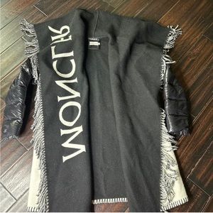 MONCLER wool coat jacket with puffer sleeve Authentic wrap jacket Women’s